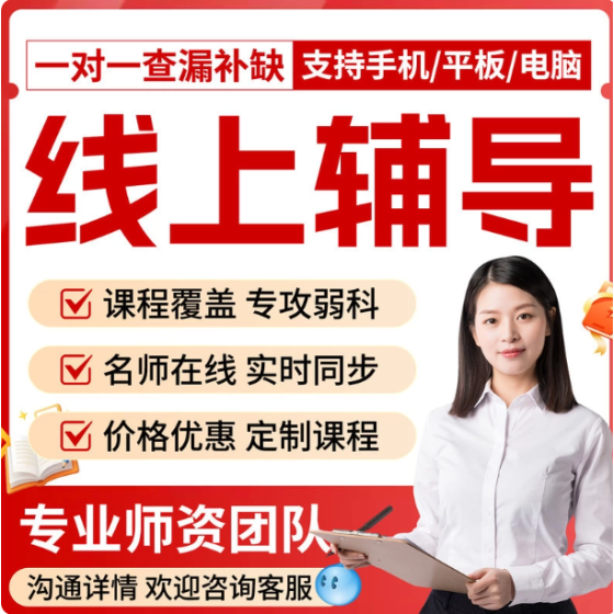 线上一对一辅导教学查漏补缺答疑试听课辅导网上家教网络在线真人*（拍下联系客服）